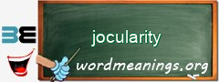 WordMeaning blackboard for jocularity